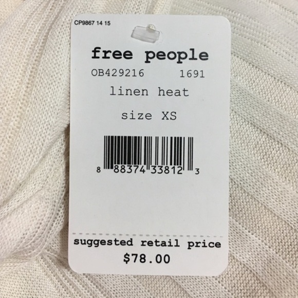 NWT Free People Creme Tunic XS - Picture 3 of 3